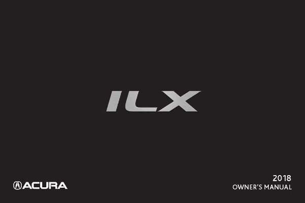 2018 Acura ILX Owner's Manual