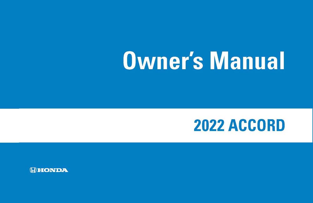 2022 Honda Accord Sedan Owner's Manual