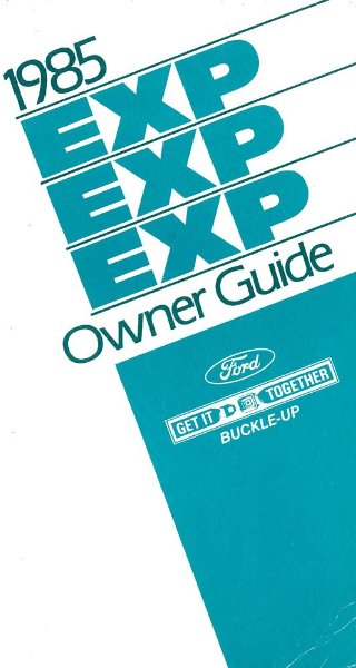 1985 Ford EXP Owner's Manual