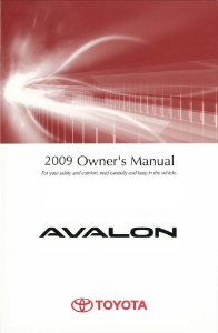2009 Toyota Avalon Owner's Manual