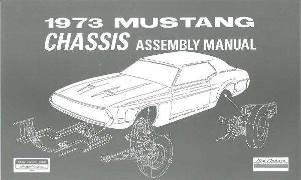 1973 Ford Mustang Chassis Assembly Manual Book Rebuild Instructions Illustration