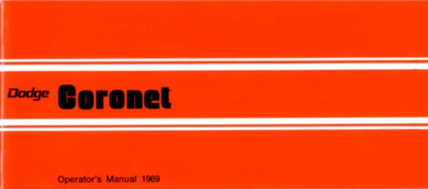 1969 Dodge Coronet Owner's Manual
