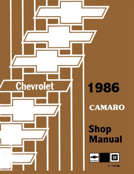 1986 Chevrolet Camaro Factory Shop Service Manual