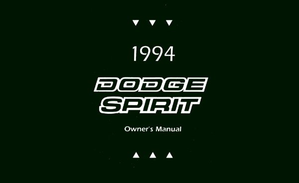 1994 Dodge Spirit Owner's Manual