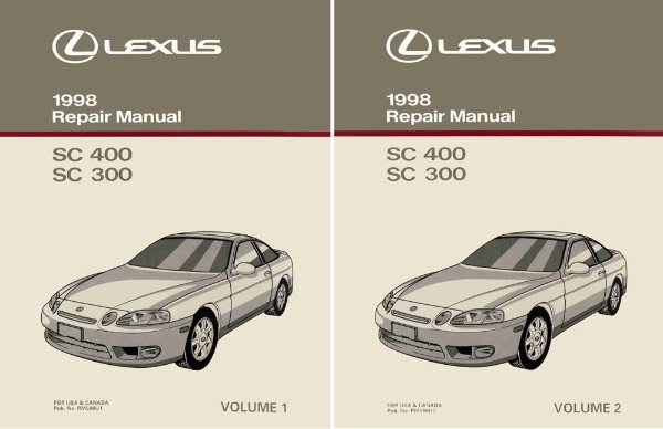 1998 Lexus SC 400 SC 300 Factory Shop Service Manual