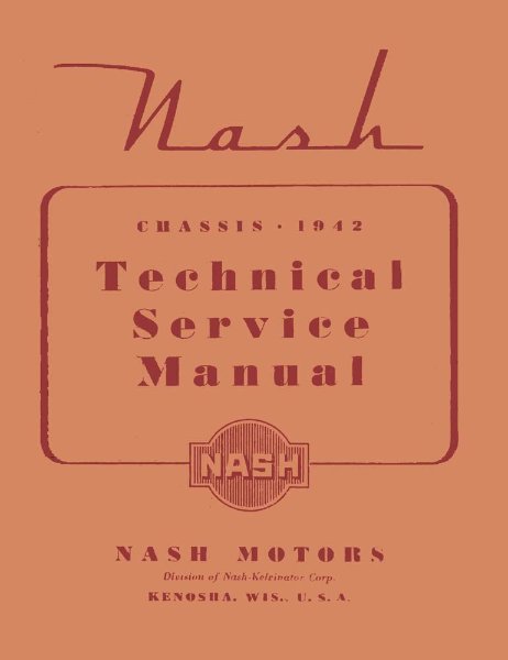1942 Nash Ambassador, Ambassador 600 Factory Shop Service Manual
