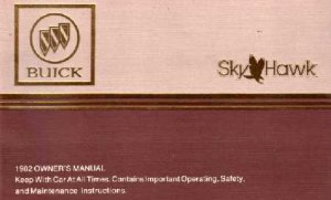 1982 Buick Skyhawk Owner's Manual
