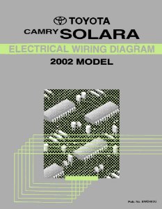 2002 Toyota Camry Solara Wiring Diagrams Manual