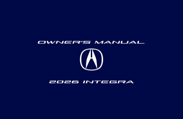 2026 Acura Integra Owner's Manual