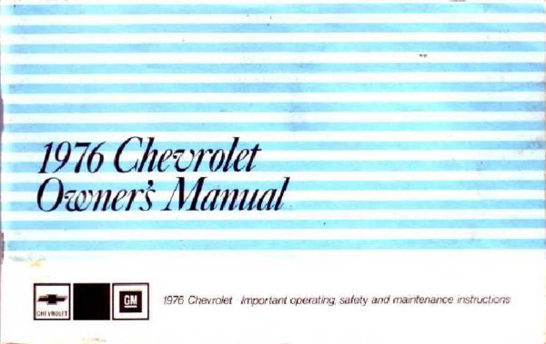 1976 Chevrolet Caprice Impala Owner's Manual