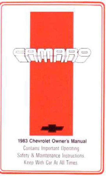 1983 Chevrolet Camaro Owner's Manual