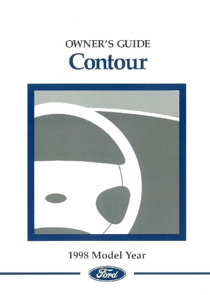 1998 Ford Contour Owner's Manual
