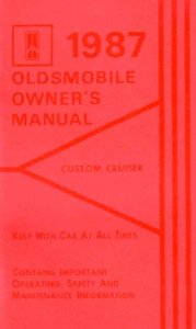 1987 Oldsmobile Custom Cruiser Owner's Manual