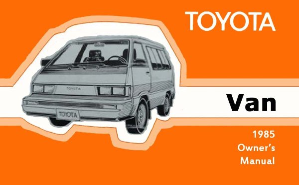 1985 Toyota Van Owner's Manual