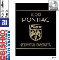 1986 PONTIAC FIERO Body, Chassis & Electrical Service Manual sample image