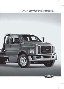 2017 Ford F-650, F-750 F-SUPER DUTY Owner's Manual