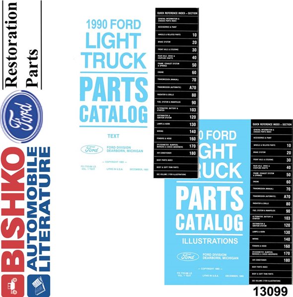 1990 Ford Truck Parts Numbers Book List PDF Interchange Images
