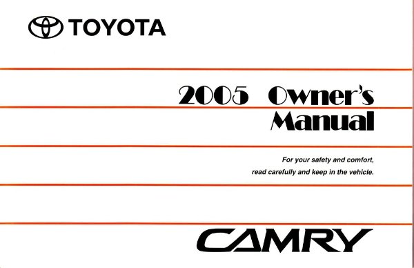 2005 Toyota Camry Owner's Manual