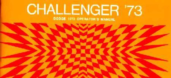 1973 Dodge Challenger Owner's Manual