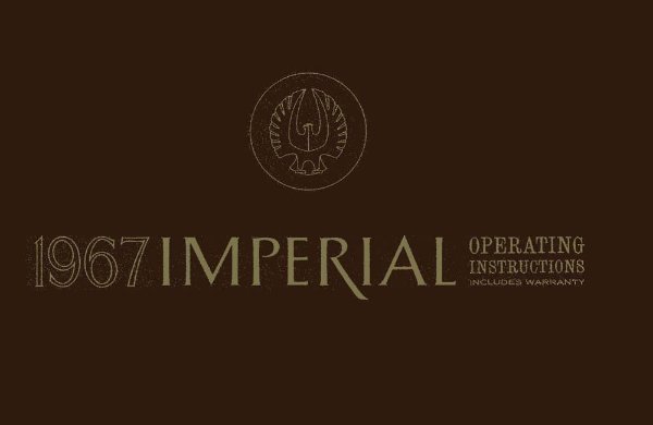 1967 Chrysler Imperial Owner's Manual