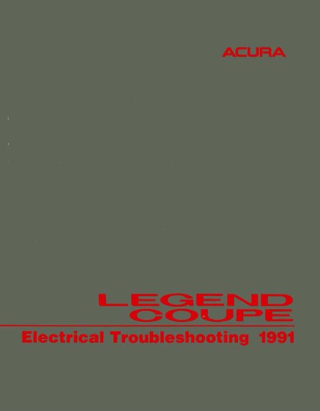 1991 Acura Legend Coupe ETM Wiring Diagrams Manual