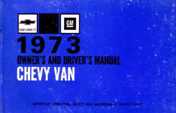 1973 Chevrolet G10, G20, G30 Owner's Manual