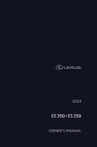 2023 Lexus ES 250, 350 Owner's Manual