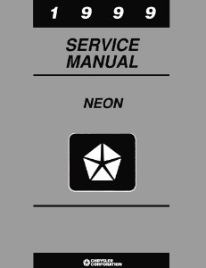 1999 Chrysler Neon Factory Shop Service Manual