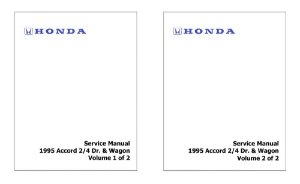 1995 Honda Accord 2/4 Dr. & Wagon Factory Shop Service Manual