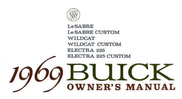 1969 Buick Lesabre, Wildcat, Electra Owner's Manual