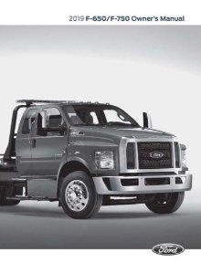 2019 Ford F-650, F-750 F-SUPER DUTY Owner's Manual