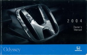 2004 Honda Odyssey Owner's Manual