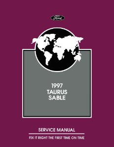 1997 Ford Taurus, Sable Factory Shop Service Manual