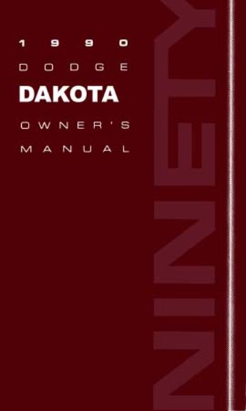 1990 Dodge Dakota Owner's Manual