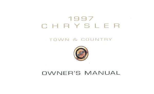 1997 Chrysler Town & Country Owner's Manual