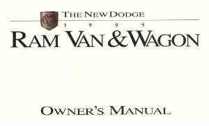 1995 Dodge Ram Van, Ram Wagon Owner's Manual