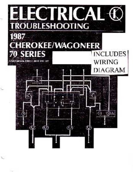 1987 Jeep Cherokee, Wagoneer Factory Shop Service Manual