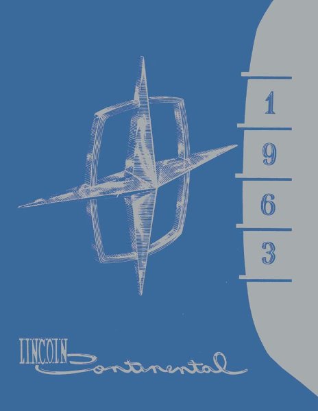 1963 Lincoln Continental Owner's Manual
