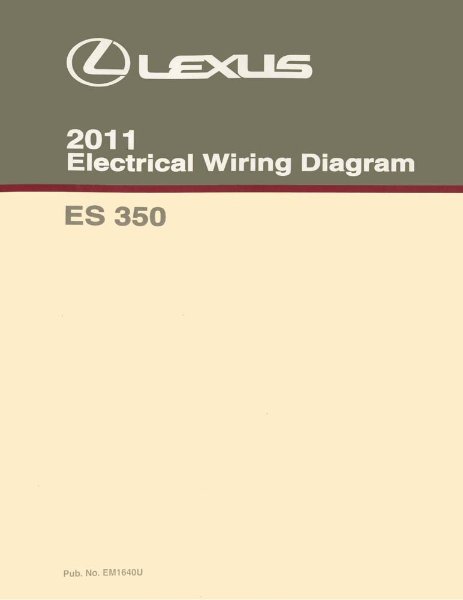 2011 Lexus ES 350 Wiring Diagrams Manual