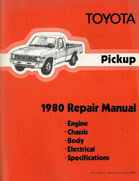 1980 Toyota Pickup Factory Shop Service Manual