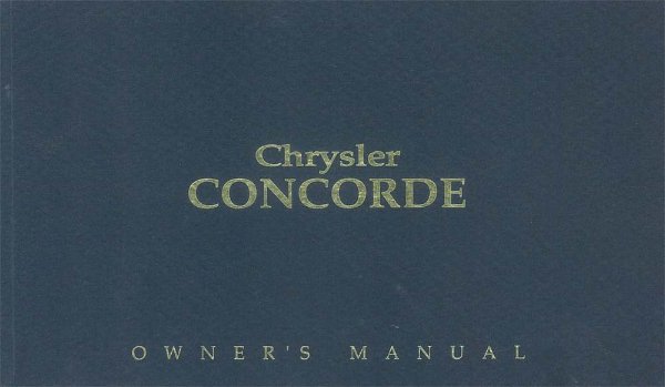 1993 Chrysler Concorde Owner's Manual