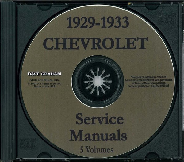 1929–1933 Chevrolet All Models Factory Shop Service Manual