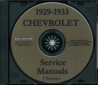 1929-33 CHEVROLET Full Line Body, Chassis & Electrical Service Manual