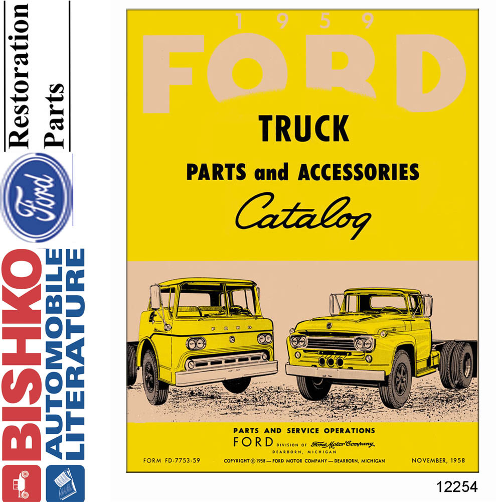 1959 Ford Truck Parts Numbers Book List PDF Interchange Images