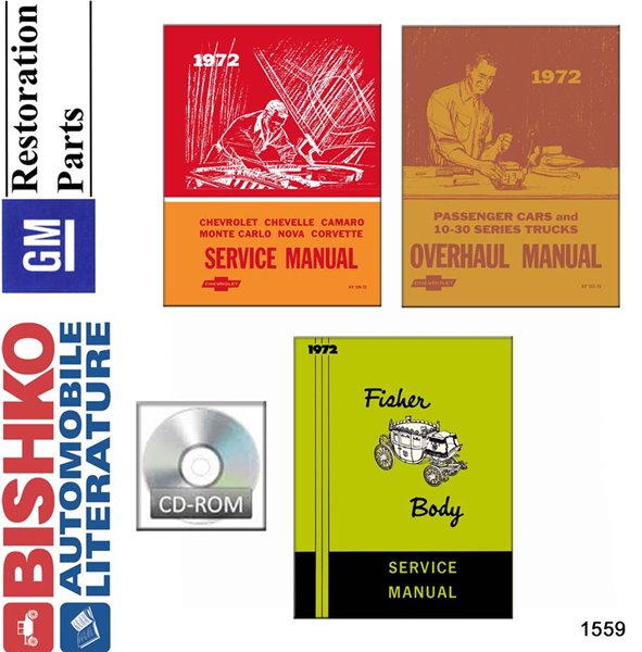 1972 Chevrolet All Models Fisher Body Factory Shop Service Manual