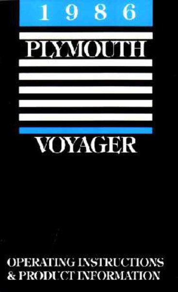 1986 Plymouth Voyager Owner's Manual