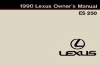 1990 Lexus ES 250 Owners Manual User Guide