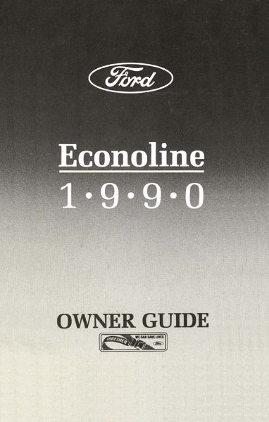 1990 Ford Econoline Owner's Manual