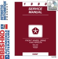 1990 Chrysler Town & Country Caravan Voyager Shop Service Repair Manual PDF sample image