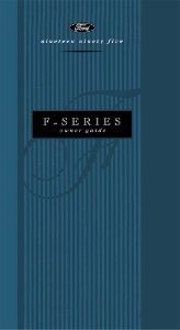 1995 Ford F-Series,  F-100, F-250, F-350 Truck Owner's Manual